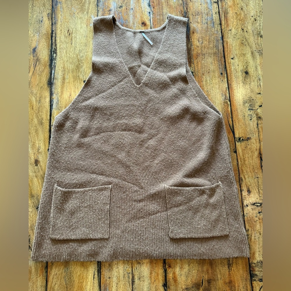 Free People Sweater Dress Oversized super soft tan brown neutrals
